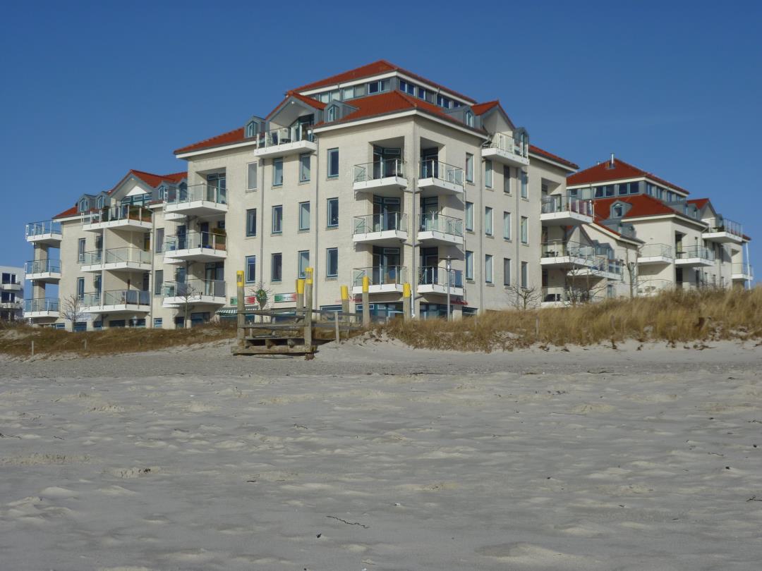 Die Strandburg direkt am Strand